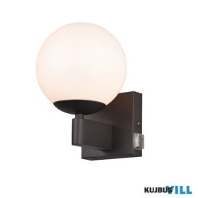   TRIO 284270132 KULA falikar excl.1xE14 ↔14cm ↗17cm ↕20cm ∅14cm matt fekete