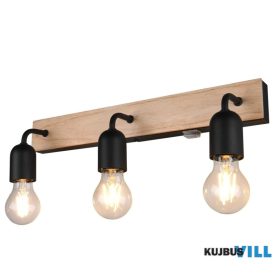   TRIO 284470332 ARTURO falikar excl.3xE27 ↕13cm ↔45cm ↗11cm matt fekete