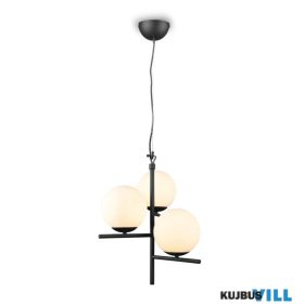   TRIO 302000332 PURE függeszték excl.3xE14 ↕150cm Ø40cm matt fekete