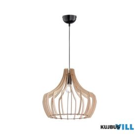   TRIO R30253830 WOOD függeszték excl.1xE27 ↕150cm Ø44cm fa