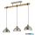 TRIO 303400367 DELHI függeszték excl.3xE27 ↕215cm ↔107,5cm ↗ 25,5cm antik nikkel