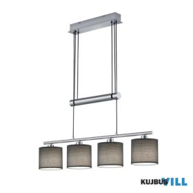   TRIO 305400411 GARDA függeszték excl.4xE14 ↕150cm ↔77cm ↗ 13,5cm szürke