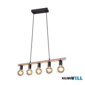   TRIO R30605032 EINAR függeszték excl.5xE27 ↕150cm ↔80cm ↗ 9cm matt fekete