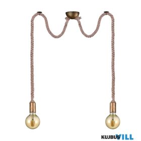   TRIO 310100204 ROPE függeszték excl.2xE27 ↕150cm Ø12cm antik réz