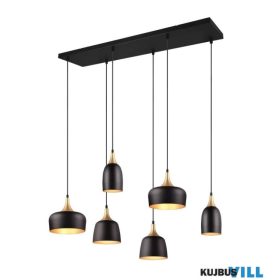   TRIO 310500632 CHIRAZ függeszték excl.6xE27 ↕150cm ↔90,5cm ↗ 32,5cm matt fekete