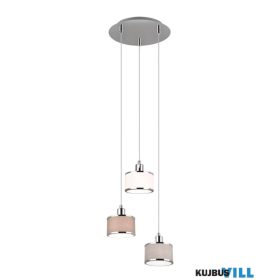   TRIO 311630306 KAPRUN függeszték 3xE14/28W ↕150cm Ø29cm króm