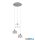 TRIO 311630306 KAPRUN függeszték 3xE14/28W ↕150cm Ø29cm króm