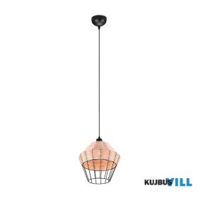   TRIO R31261936 BORKA függeszték excl.1xE27 ↕150cm Ø30cm natural