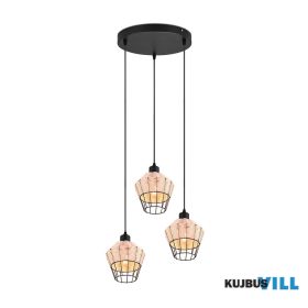   TRIO R31263336 BORKA függeszték excl.3xE27 ↕150cm Ø41cm natural