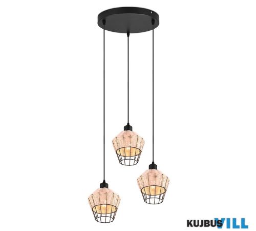 TR R31263336 BORKA függeszték excl.3xE27 ↕150cm Ø41cm natural