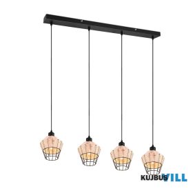   TRIO R31264036 BORKA függeszték excl.4xE27 ↕150cm ↔95cm Ø17,5cm natural