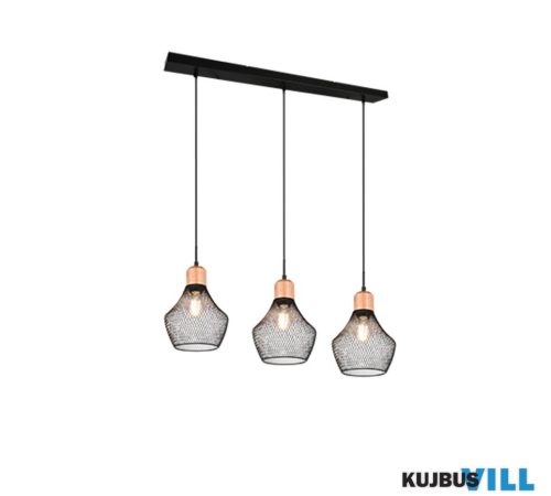 TR 31283032 VALERIA függeszték excl.3xE27 ↕150cm ↔80cm ↗ 18cm Ø18cm matt fekete