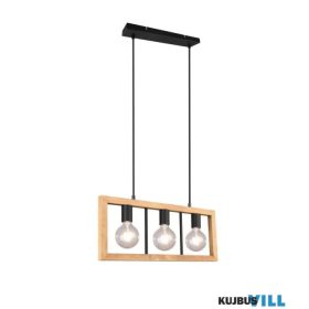   TRIO 313800332 AGRA függeszték excl.3xE27 ↕150cm ↔60cm ↗ 8,5cm matt fekete