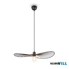   TRIO R31451032 CHAPEAU függeszték excl.1xE27 ↕10,5cm, max.150cm ∅60cm matt fekete