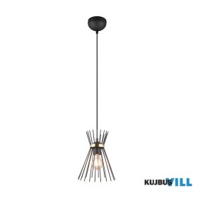   TRIO R31531080 ROD függeszték excl.1xE27 ↕25cm, max.150cm ∅20cm fekete-arany