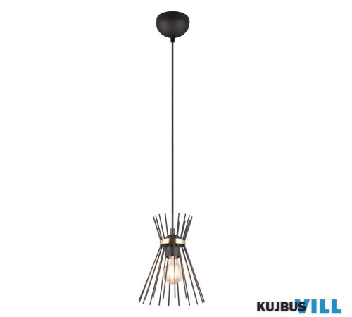 TR 31531080 ROD függeszték excl.1xE27 ↕25cm, max.150cm ∅20cm fekete-arany