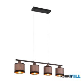   TRIO R31554041 DAVOS függeszték excl.4xE14 ↔75cm ↗12cm ↕150cm ∅12cm taupe