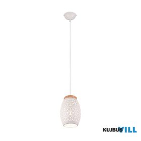   TRIO R31571031 BIDAR függeszték excl.1xE27 ↕21,5cm, max.150cm ∅15cm matt fehér