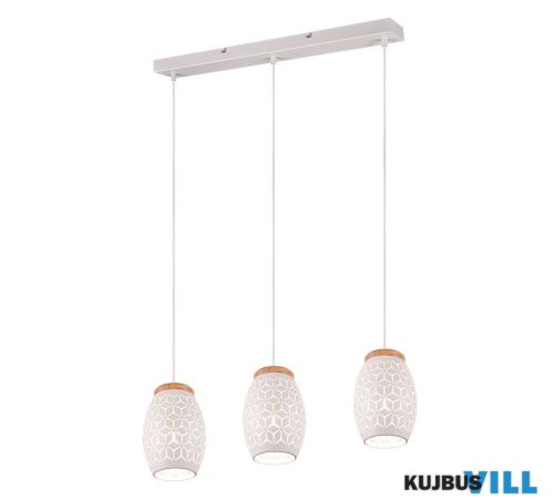 TR R31573031 BIDAR függeszték excl.3xE27 ↔65cm ↗15cm ↕21,5cm, max.150cm ∅15cm matt fehér