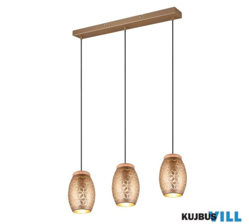 TR R31573065 BIDAR függeszték excl.3xE27 ↕21,5 - 150cm ↔65cm ↗ 15cm Ø15cm cappuccino