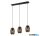 TR R31573080 BIDAR függeszték excl.3xE27 ↔65cm ↗15cm ↕21,5cm, max.150cm ∅15cm fekete-arany