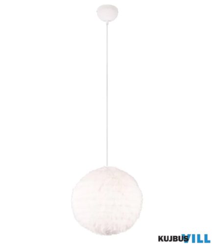 TR 31581001 FURRY függeszték E27/10W ↕150cm Ø35cm fehér