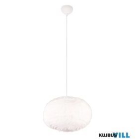   TRIO R31581901 FURRY függeszték E27/10W ↕150cm Ø50cm fehér