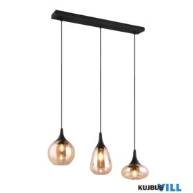   TRIO 317000313 LUMINA függeszték 3xE14/40W ↕150cm ↔68,8cm ↗19,5cm borostyán