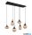 TRIO 317000613 LUMINA függeszték 6xE14/40W ↕150cm ↔93,8cm ↗34,5cm borostyán