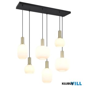   TRIO 319800608 DIVA függeszték excl.6xE27 ↕150cm ↔85cm ↗20cm matt réz