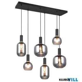   TRIO 319800632 DIVA függeszték excl.6xE27 ↕150cm ↔85cm ↗20cm matt fekete