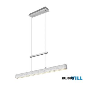   TRIO R32043105 PAROS függeszték incl.1x22W LED/2500Lm/3000K & incl.2x5,5W LED/600Lm/3000K ↕150cm ↔90cm ↗ 11cm csiszolt alumínium