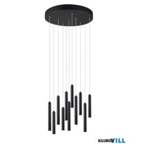   TRIO 321691132 TUBULAR függeszték incl.11x2,8W LED/350Lm/3000K ↕150cm Ø40cm matt fekete