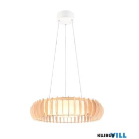   TRIO R32171930 MONTE függeszték 40W SMD LED/4700lm/3000-6500K ↕150cm Ø60cm fa