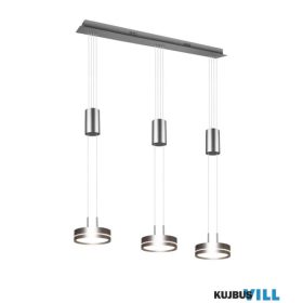   TRIO 326510307 FRANKLIN függeszték incl.3x9W LED/1050Lm/3000K ↕150cm ↔85cm ↗ 14cm matt nikkel
