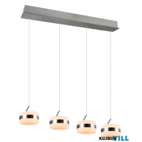   TRIO 331410407 DIOS függeszték incl.4x8W LED/800lm/2300+3000+4000K ↕65-150cm ↔85cm Ø15,5cm matt nikkel