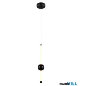   TRIO 331510132 MELITA függeszték incl.1x5W LED/600lm/2300+3000+4000K ↕150cm Ø13cm matt fekete