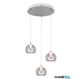   TRIO 331630306 FLYNT függeszték incl.3x8W LED/880lm/2300+3000+4000K ↕150cm Ø42cm króm