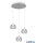 TRIO 331630306 FLYNT függeszték incl.3x8W LED/880lm/2300+3000+4000K ↕150cm Ø42cm króm