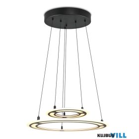   TRIO 332910232 CROMER függeszték incl.53W LED/6200lm/2700-6500K ↕60-180cm Ø72,5cm matt fekete