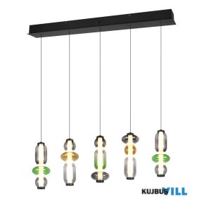   TRIO 334310517 MINERVA függeszték incl.5x8W LED/800lm/2300+3000+4000K ↕58-200cm ↔92cm ↗12cm színes