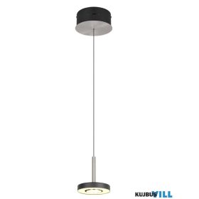   TRIO 334410107 GUANO függeszték incl.1x8W LED/850lm/2300+3000+4000K ↕25-200cm Ø15,5cm matt nikkel