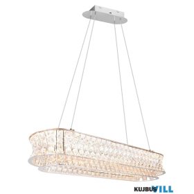   TRIO 334710106 ZEVION függeszték incl.1x52W LED/6200lm/2300+3000+4000K ↕150cm ↔100cm ↗30cm króm, kristály