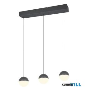   TRIO R33553142 SENTA függeszték 3x5W LED/3x800lm 3000K ↕150cm ↔62cm ↗10cm antracit