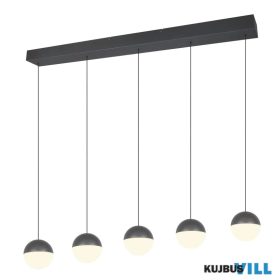   TRIO R33555142 SENTA függeszték 5x5W LED/5x800lm 3000K ↕150cm ↔114cm ↗10cm antracit