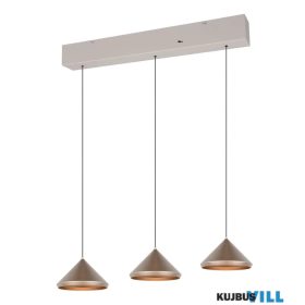   TRIO 336210365 LAGUNA függeszték incl.3x5W LED/500lm/2300+3000+4000K ↕200cm ↔70cm ↗18cm kávébarna