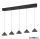 TRIO 336210532 LAGUNA függeszték incl.5x5W LED/500lm/2300+3000+4000K ↕200cm ↔123cm ↗18cm matt fekete