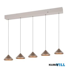   TRIO 336210565 LAGUNA függeszték incl.5x5W LED/500lm/2300+3000+4000K ↕200cm ↔123cm ↗18cm kávébarna