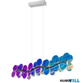   TRIO R33681153 PULSE függeszték incl.1x18W LED/2000lm/4000K ↕150cm ↔86cm ↗7,5cm irizáló átlátszó