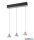 TRIO 337010307 ROMEO függeszték incl.3x7W LED/700lm/2300+3000+4000K ↕200cm ↔55cm Ø10cm matt nikkel
